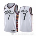 Camiseta Kevin Durant #7 Brooklyn Nets Ciudad 2019-20 Blanco