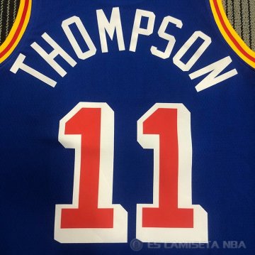 Camiseta Klay Thompson NO 11 Golden State Warriors 75th Anniversary Azul