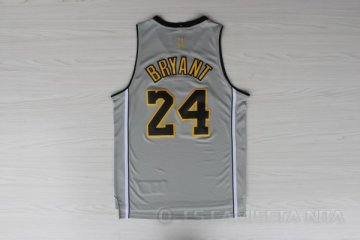 Camiseta Kobe Bryant2 #24 Los Angeles Lakers Gris