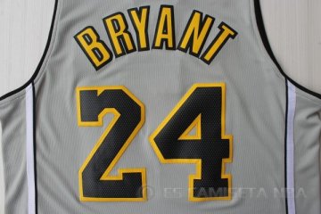 Camiseta Kobe Bryant2 #24 Los Angeles Lakers Gris