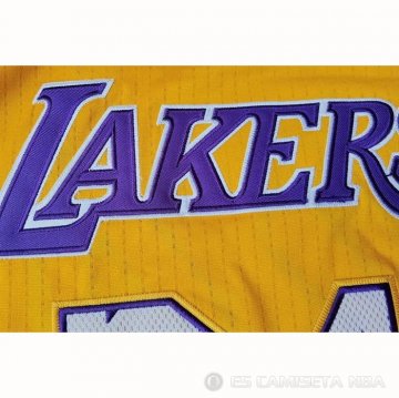 Camiseta Kobe Bryant NO 24 Los Angeles Lakers Amarillo