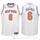 Camiseta Kristaps Porzingis #6 New York Knicks Nino 2017-18 Blanco