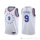 Camiseta Kyle O'quinn #9 Philadelphia 76ers Earned Blanco