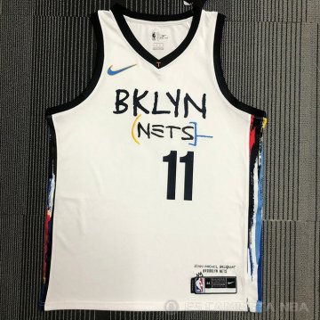 Camiseta Kyrie Irving NO 11 Brooklyn Nets Ciudad 2020-21 Blanco