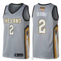 Camiseta Kyrie Irving #2 Cleveland Cavaliers Ciudad 2018 Gris