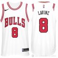 Camiseta Lavine #8 Chicago Bulls Autentico 2017-18 Blanco