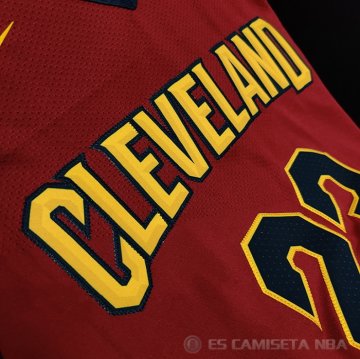 Camiseta LeBron James #23 Cleveland Cavaliers Icon Autentico Rojo