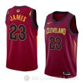 Camiseta Lebron James #23 Cleveland Cavaliers Icon 2017-18 Finals Bound Rojo