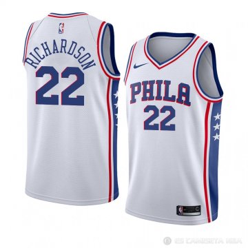 Camiseta Malachi Richardson #22 Philadelphia 76ers Association 2018 Blanco