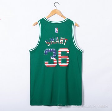 Camiseta Marcus Smart #36 Boston Celtics 75th Bandera Edition Verde