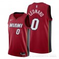 Camiseta Meyers Leonard #0 Miami Heat Statement Rojo