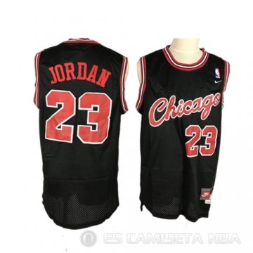 Camiseta Michael Jordan #23 Chicago Bulls Retro Negro3