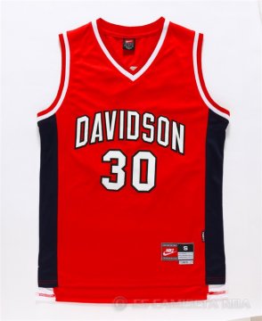 Camiseta Davidson Curry #30 NCAA Rojo