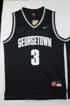 Camiseta Georgetown Iverson #3 NCAA Negro