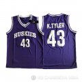 Camiseta NCAA K.Tyler #43 Huskies Violeta