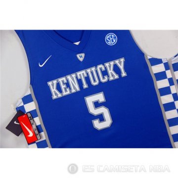 Camiseta NCAA Monk #0 Kentucky Wildcats Azul