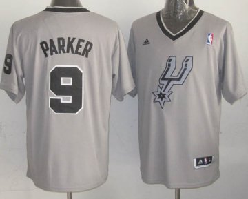 Camiseta Parker #9 Spurs 2013 Navidad Gris