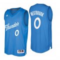 Camiseta Oklahoma City Christmas Day Thunder Westbrook #0 Azul 2016