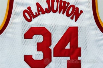 Camiseta Olajuwon #34 Houston Rockets Blanco