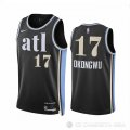 Camiseta Onyeka Okongwu #17 Atlanta Hawks Ciudad 2023-24 Negro