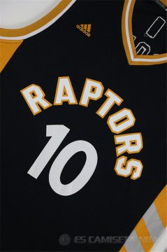 Camiseta Derozan#10 Toronto Raptors Negro Oro