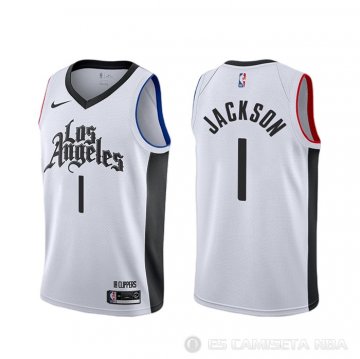 Camiseta Reggie Jackson #1 Los Angeles Clippers Ciudad Blanco