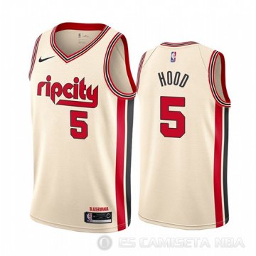 Camiseta Rodney Hood #5 Portland Trail Blazers Ciudad Crema