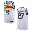 Camiseta Rudy Gobert #27 Minnesota Timberwolves Ciudad 2022-23 Blanco