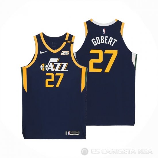 Camiseta Rudy Gobert #27 Utah Jazz Icon Autentico Azul - Haga un click en la imagen para cerrar