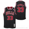 Camiseta Scottie Pippen #33 Chicago Bulls Nino Mitchell & Ness 1997-98 Negro