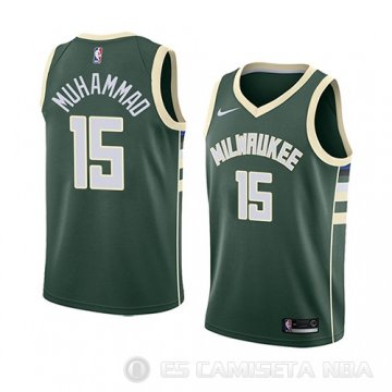 Camiseta Shabazz Muhammad #15 Milwaukee Bucks Icon 2018 Verde