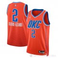 Camiseta Shai Gilgeous-Alexander #2 Oklahoma City Thunder Statement Naranja