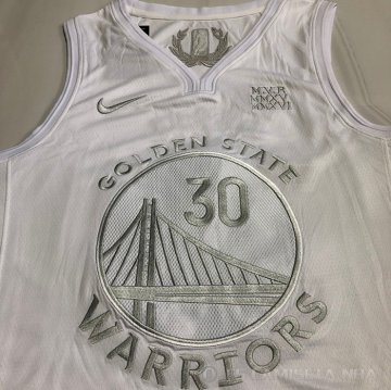 Camiseta Stephen Curry #30 Golden State Warriors MVP Blanco