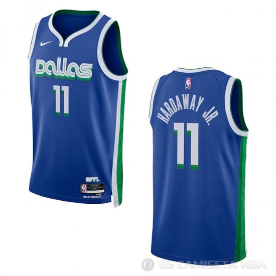 Camiseta Tim Hardaway JR. #11 Dallas Mavericks Ciudad 2022-23 Azul - Haga un click en la imagen para cerrar