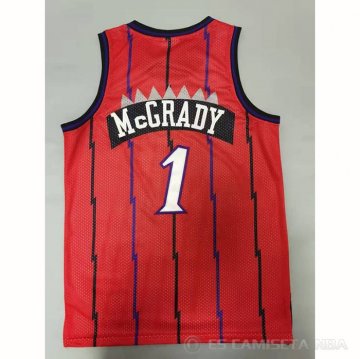 Camiseta Tracy McGrady NO 1 Toronto Raptors Mitchell & Ness 1998-99 Rojo