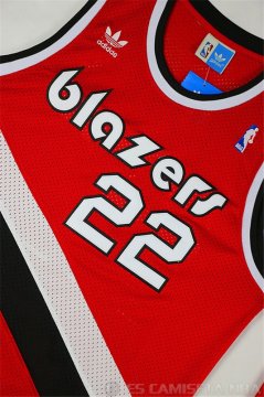 Camiseta Drexler #22 Portland Trail Blazers Rojo
