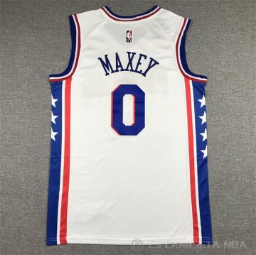 Camiseta Tyrese Maxey #0 Philadelphia 76ers Association 2020-21 Blanco