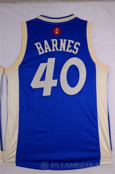 Camiseta Barnes Christmas #40 Golden State Warriors Azul