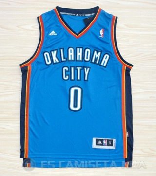 Camiseta Westbrook #0 Oklahoma City Thunder Azul