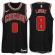 Camiseta Zach Lavine #8 Chicago Bulls Statement 2017-18 Negro