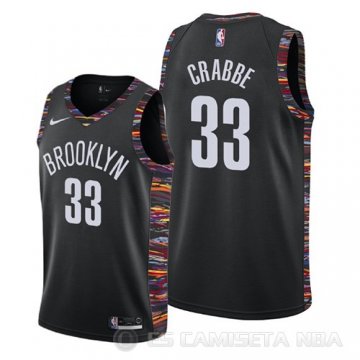 Camiseta Allen Crabbe #33 Brooklyn Nets Ciudad 2019 Negro