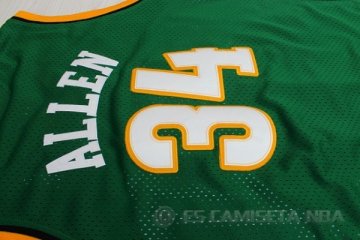 Camiseta Allen Sonics #34 Seattle SuperSonics Verde