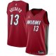 Camiseta Bam Adebayo NO 13 Miami Heat Statement 2020-21 Rojo