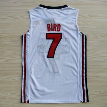 Camiseta Bird #7 USA 1992 Blanco