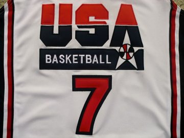 Camiseta Bird #7 USA 1992 Blanco