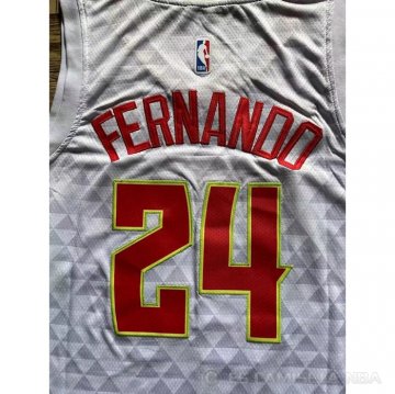 Camiseta Bruno Fernando #24 Atlanta Hawks Association Blanco