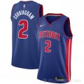 Camiseta Cade Cunningham NO 2 Detroit Pistons Icon Azul