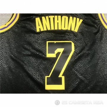 Camiseta Carmelo Anthony NO 7 Los Angeles Lakers Ciudad Negro
