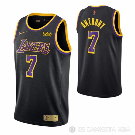 Camiseta Carmelo Anthony NO 7 Los Angeles Lakers Earned Negro - Haga un click en la imagen para cerrar