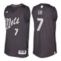 Camiseta Christmas Day Brooklyn Nets Lin #7 Negro 2016